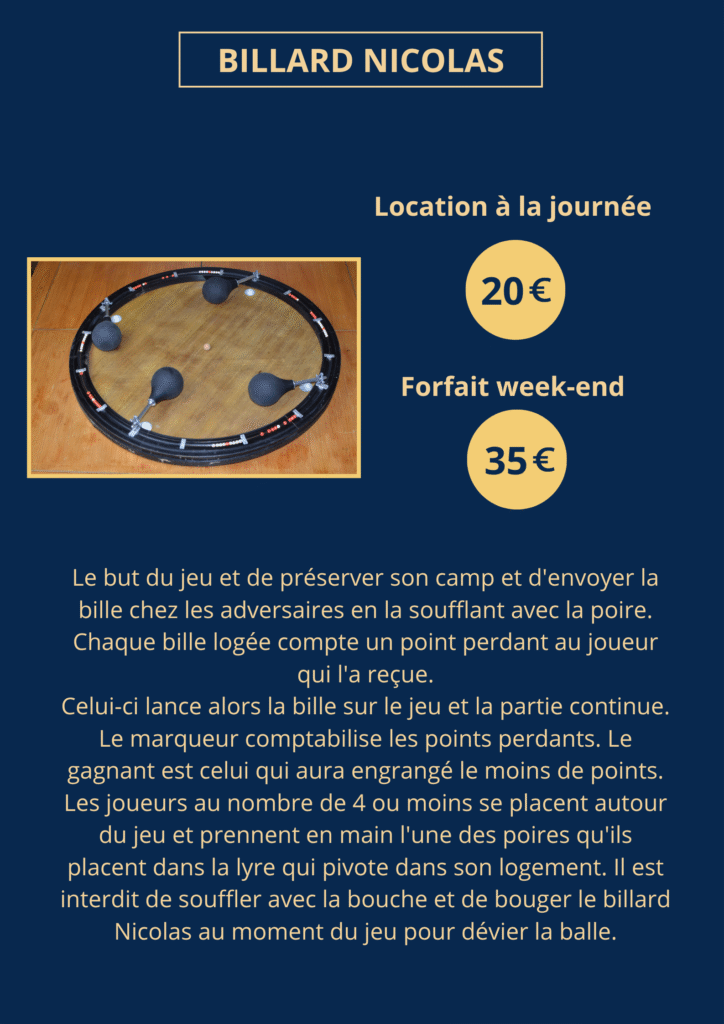 Billard NICOLAS