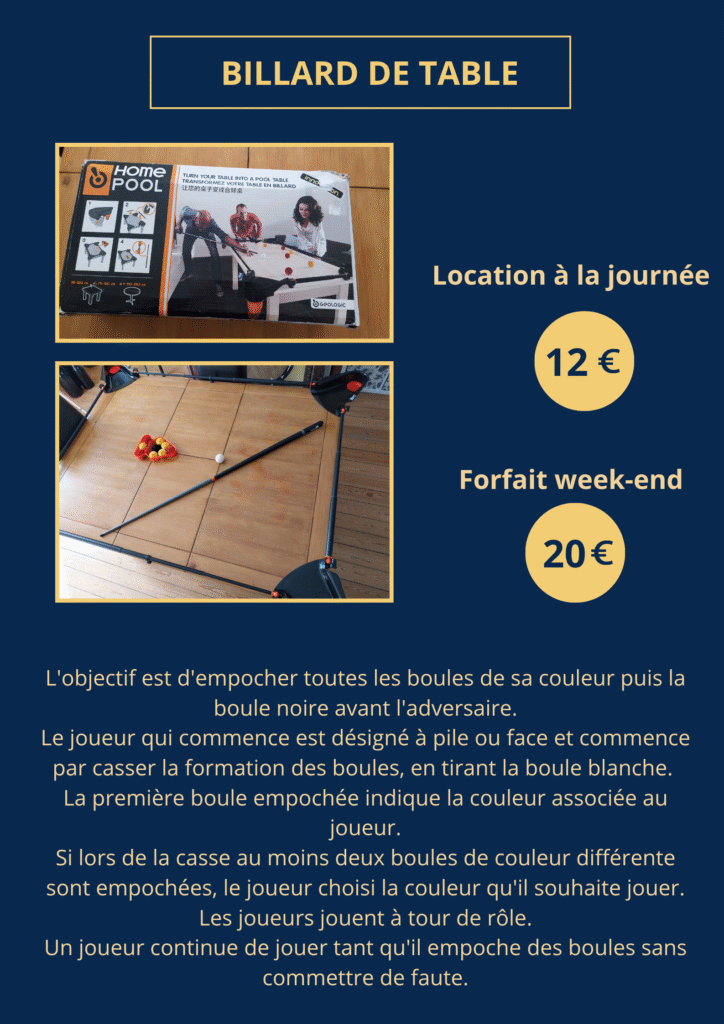 Billard de tables