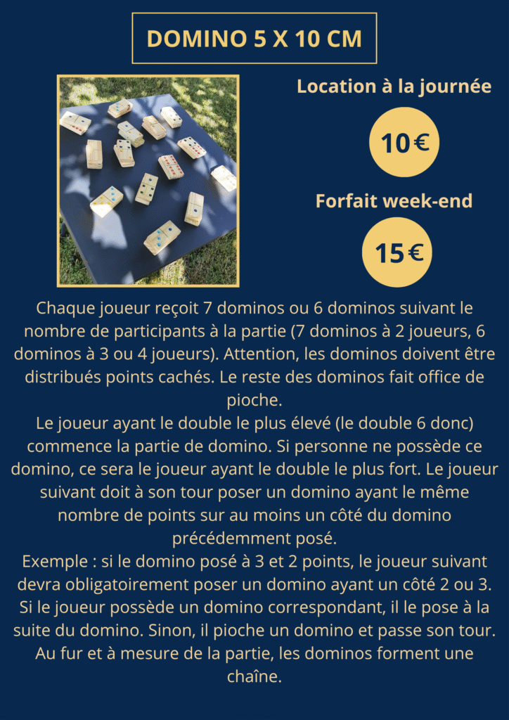 Domino 5 x 10 cm