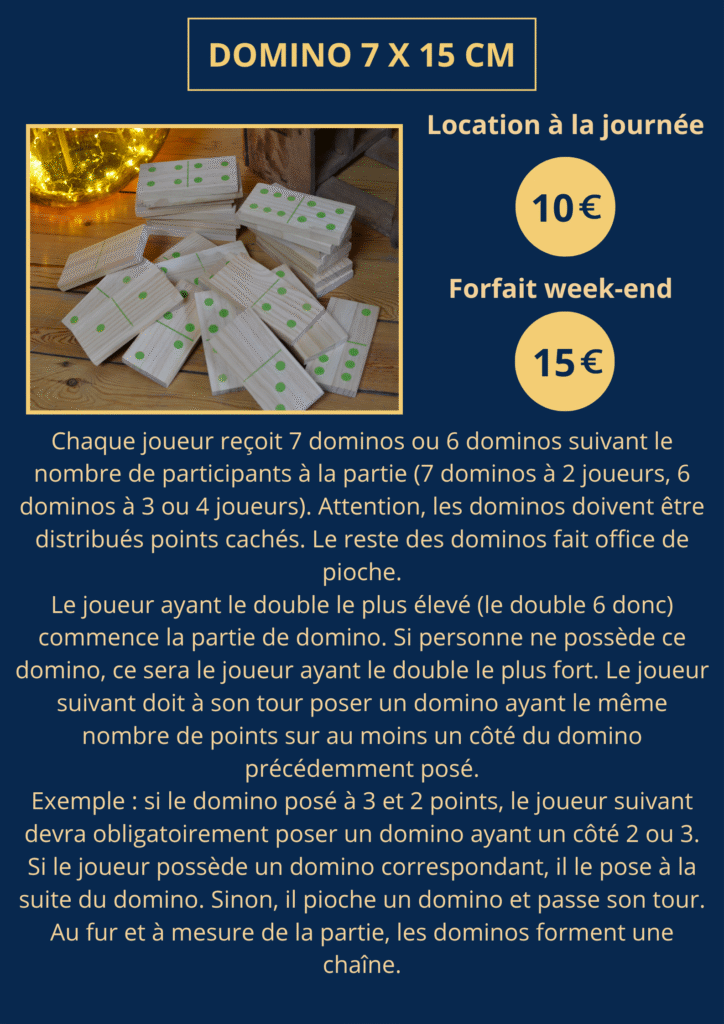 Domino 7 x 15 cm