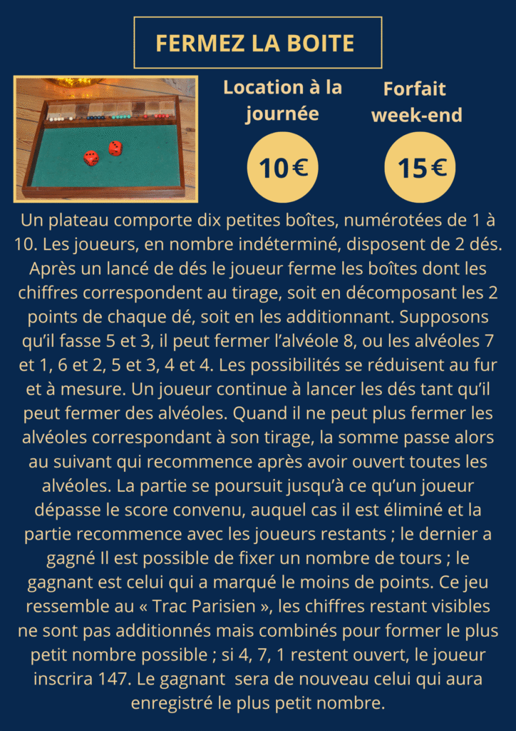 Fermez la boite la boite