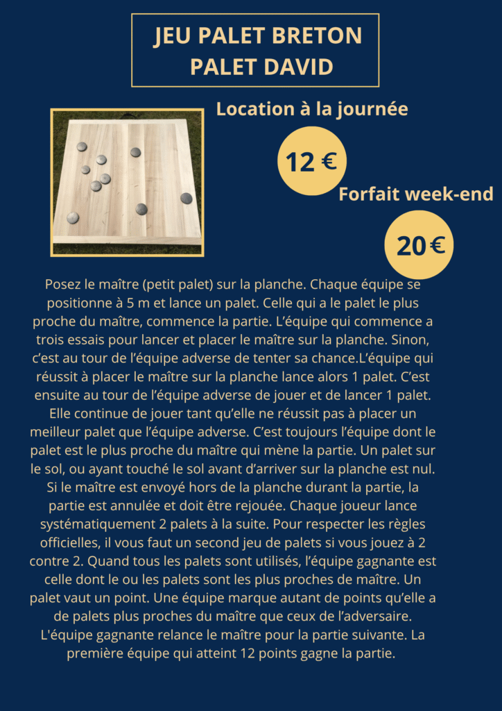 Jeu Palet Breton - Palet David