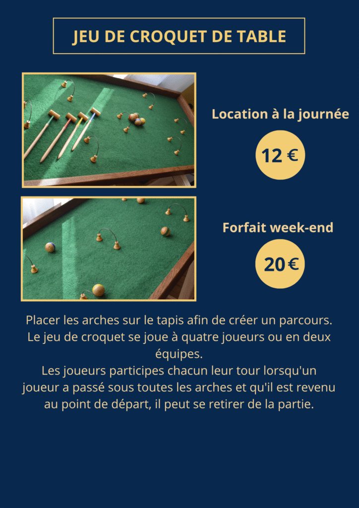 Jeu de croquet de table