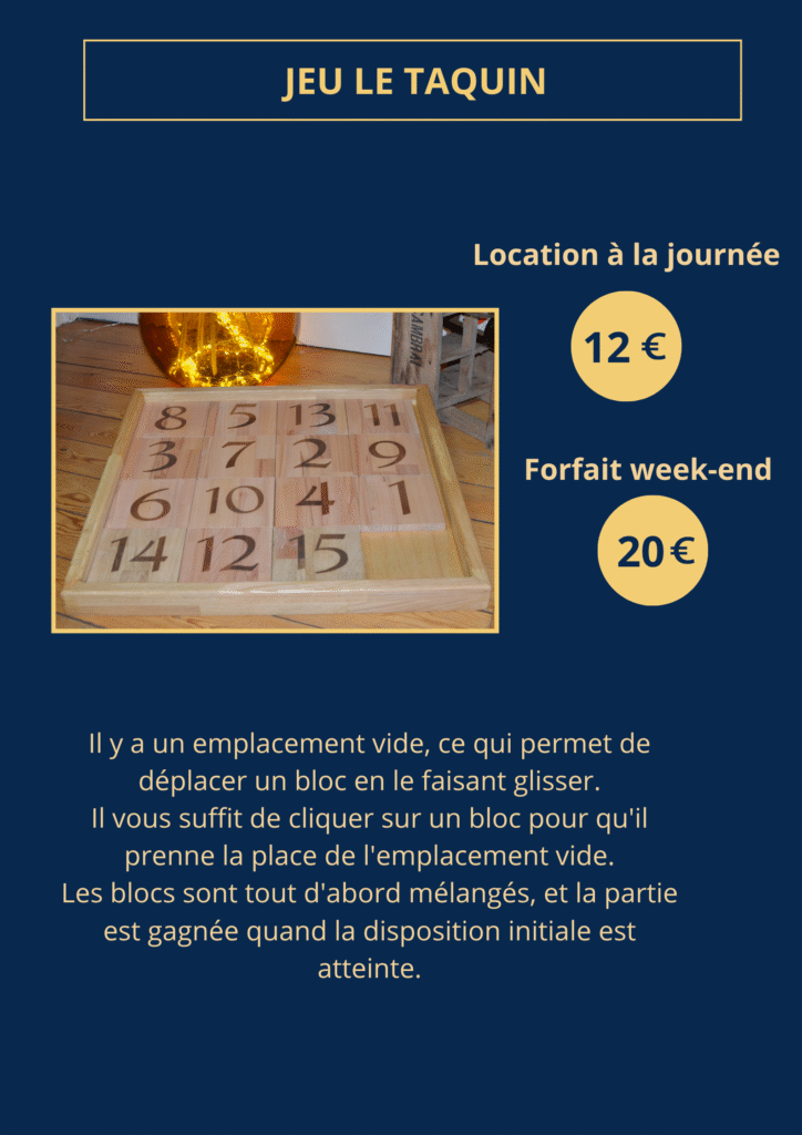 Jeu le taquin