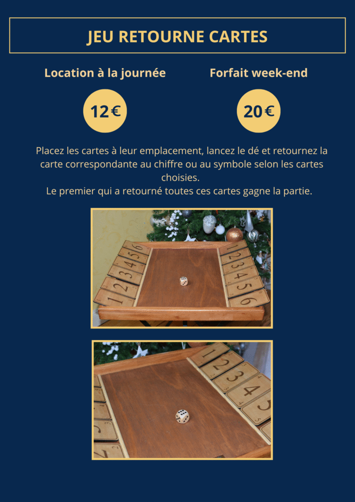 Jeu retourne cartes