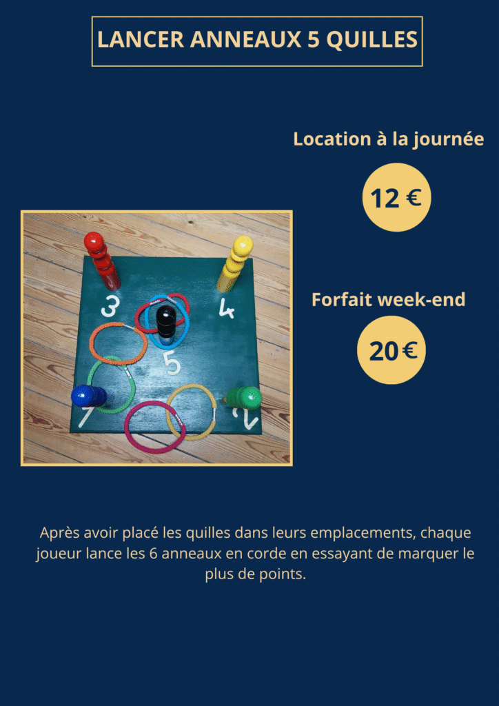 LANCER ANNEAUX 5 QUILLES