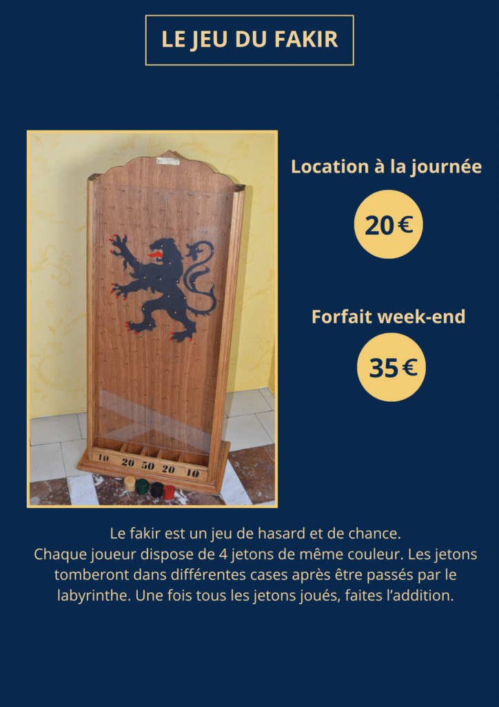 Le jeu du fakir