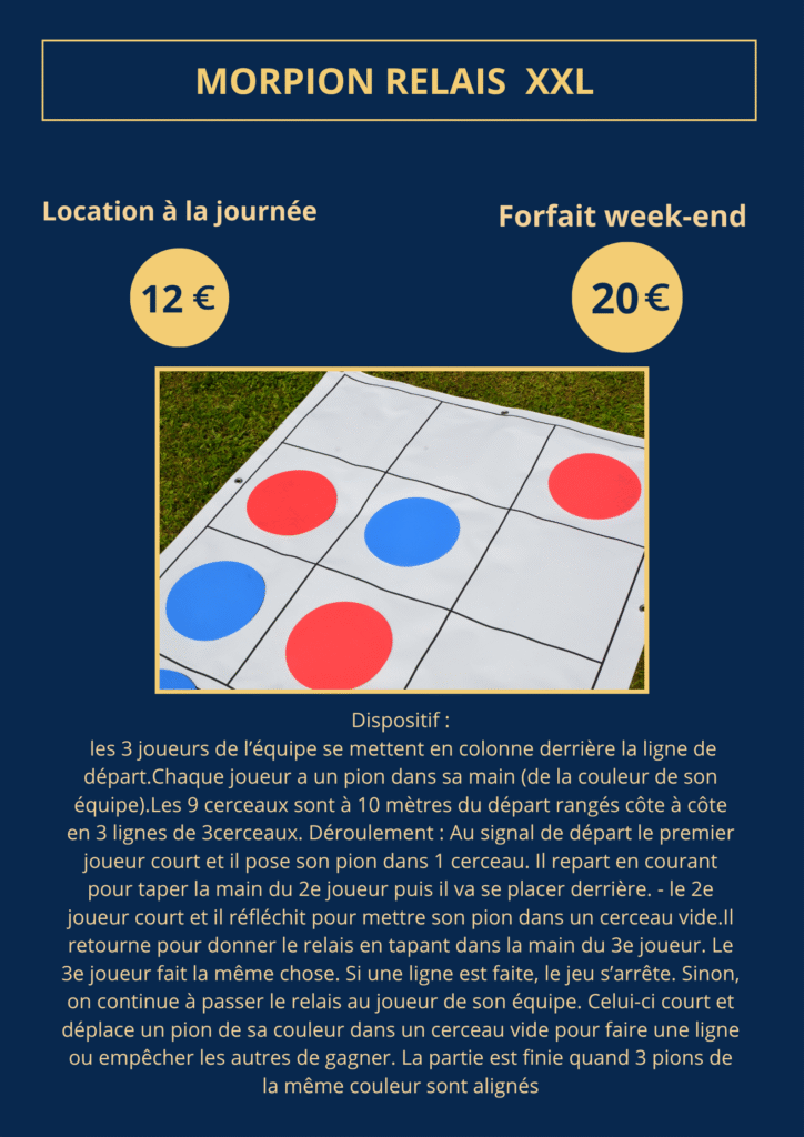 Morpion relais XXL