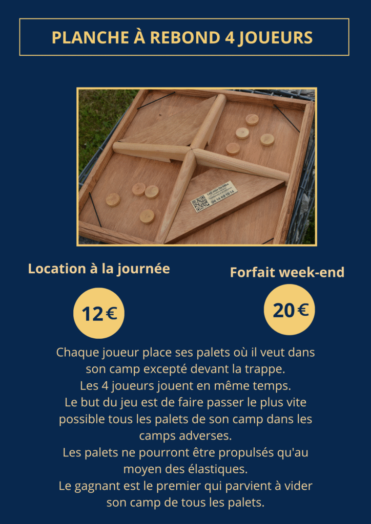 Planche à rebond 4 joueurs