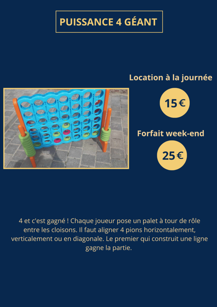 Puissance 4 géant