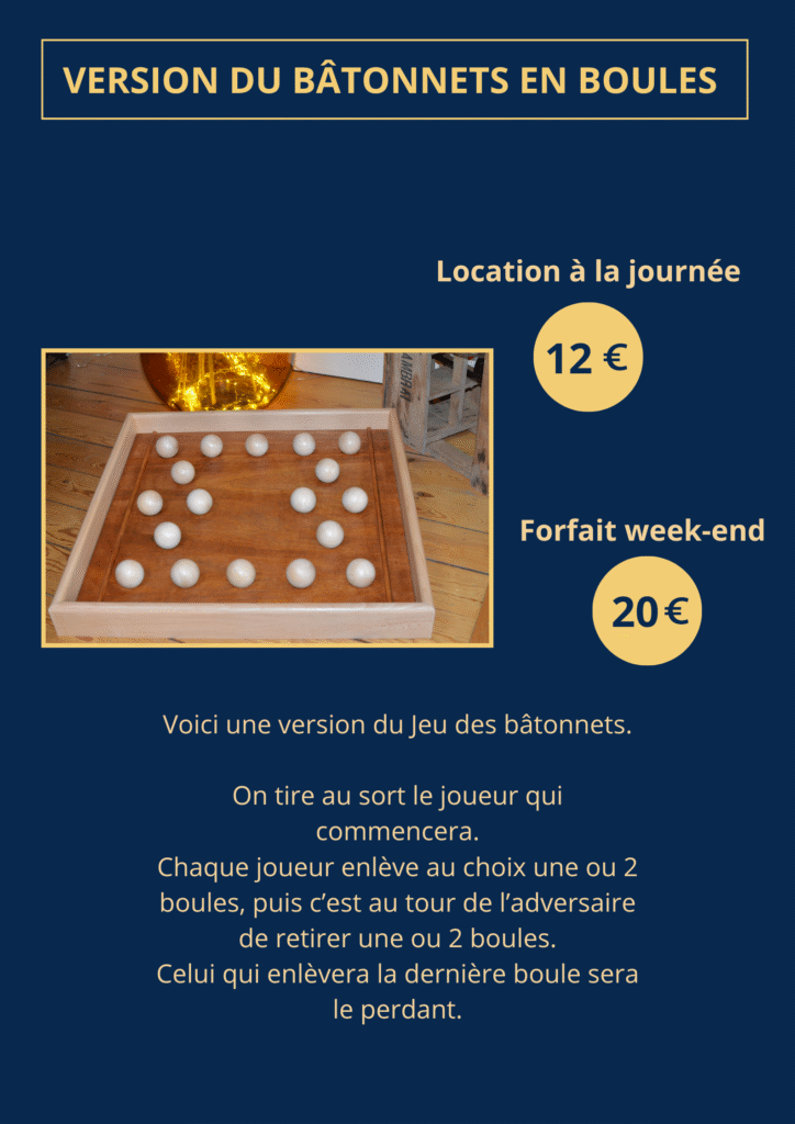 Version du bâtonnets en boules